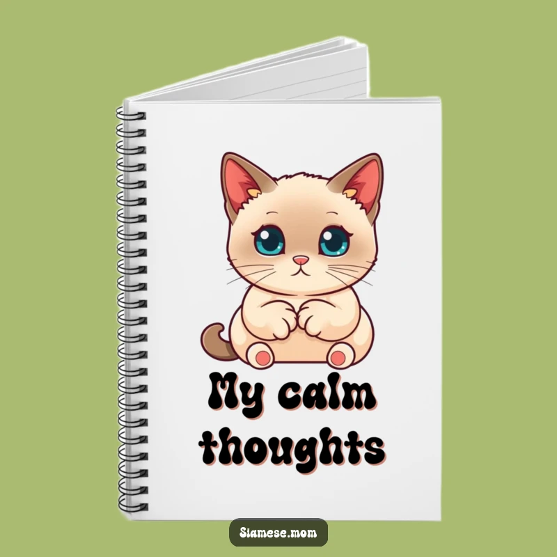 Funny Siamese Cat Notebook - Kawaii Neat Paws Journal - Cute Stationery Funny Gift