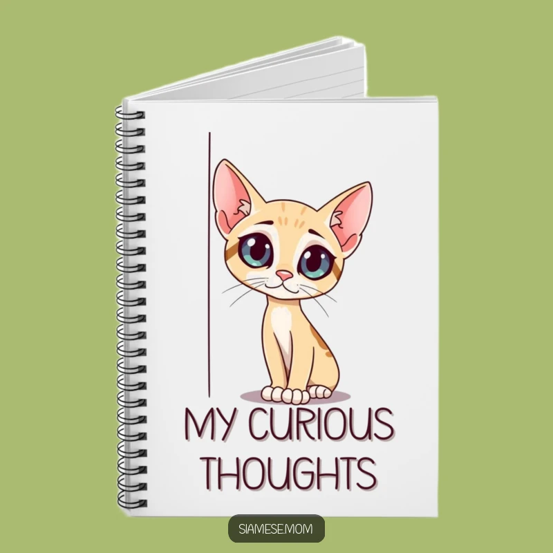 Funny Curious Cat Notebook: Peeking Around Corner - Jot Down Ideas Gift