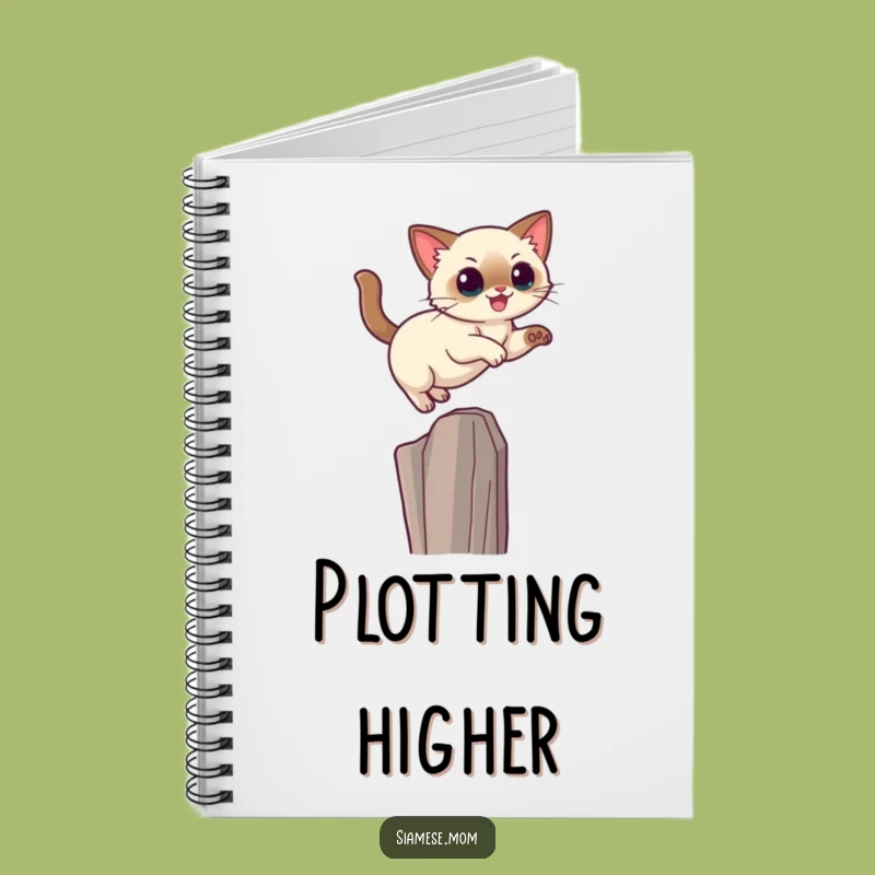 Funny Kawaii Siamese Cat Notebook: Journal Your Ambitious Goals - Creative Gift
