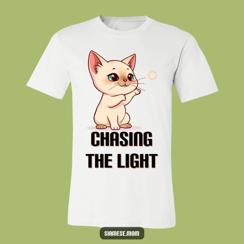 Funny Siamese Cat T-Shirt - Laser Dot Hunter - Playful Cat Lover Funny Gift