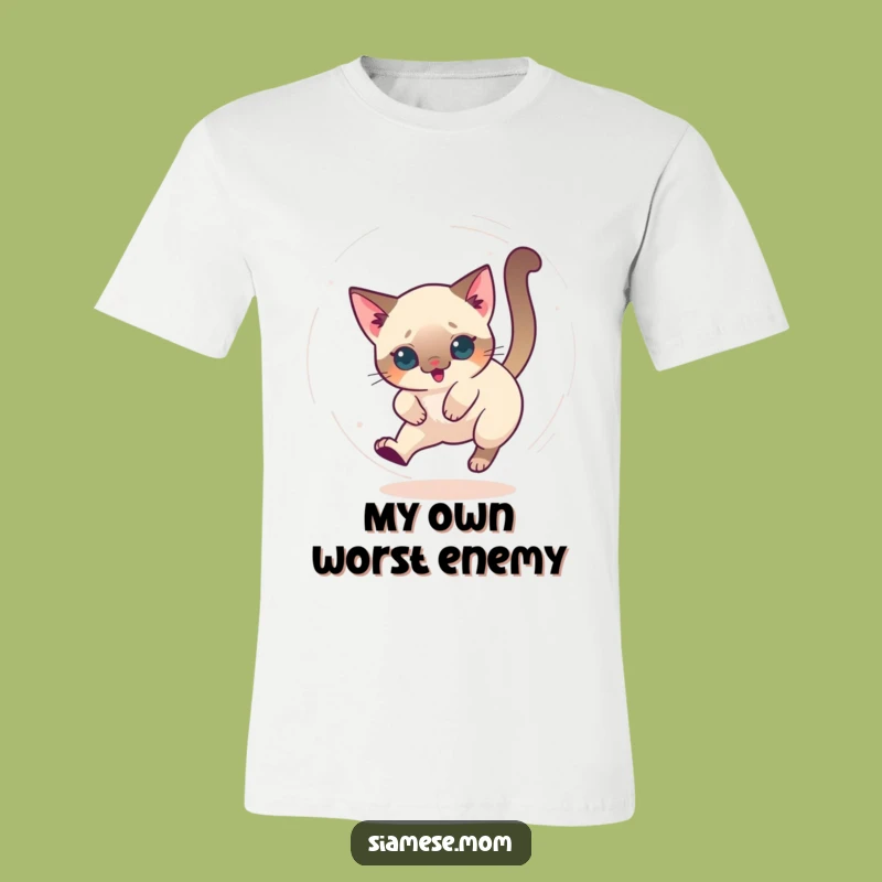 Funny Dizzy Siamese Cat T-Shirt - Playful & Cute Tee for Cat Fans