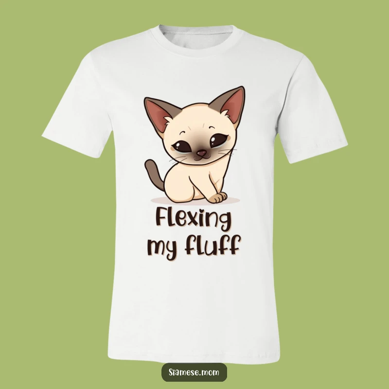 Funny Kawaii Siamese Cat T-Shirt: Graceful Stretch, Comfy Funny Gift!