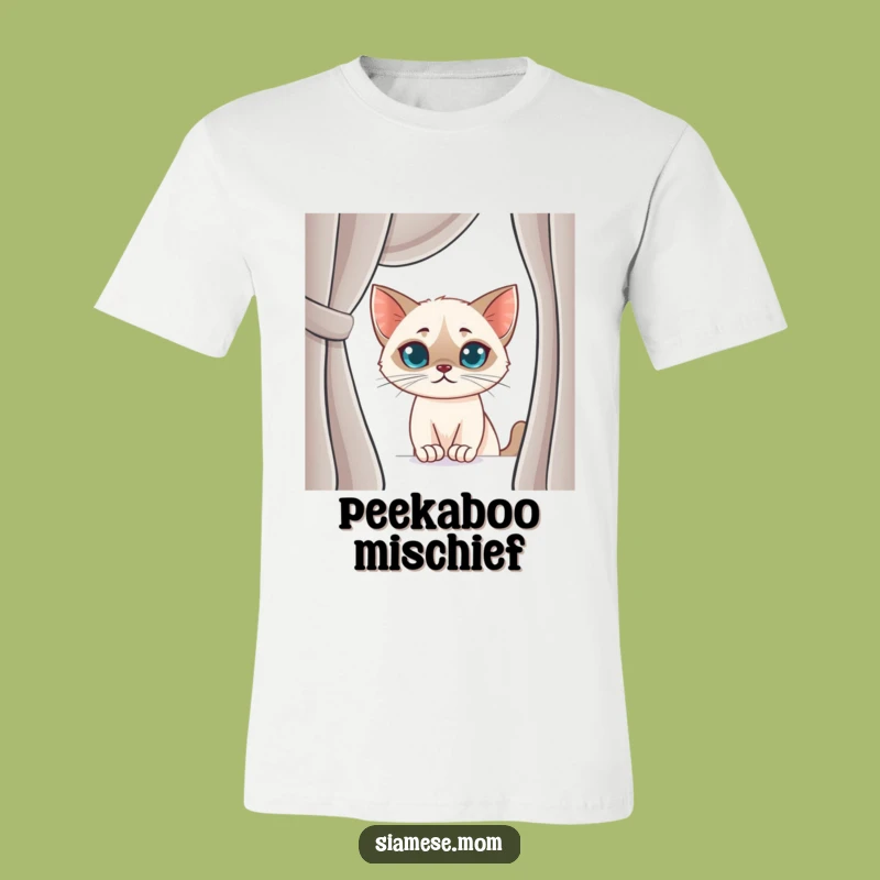 Funny Siamese Cat Smirk T-Shirt: Playful Mischief and Comical Style