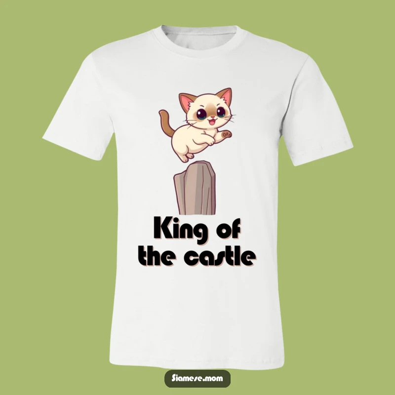 Funny Kawaii Siamese Cat T-Shirt: Agile Climber's Triumph - Great Gift