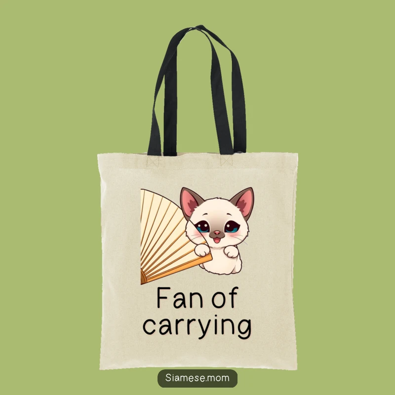 Funny Siamese Cat Fan Tote Bag: Carry Your Fun & Cat Love