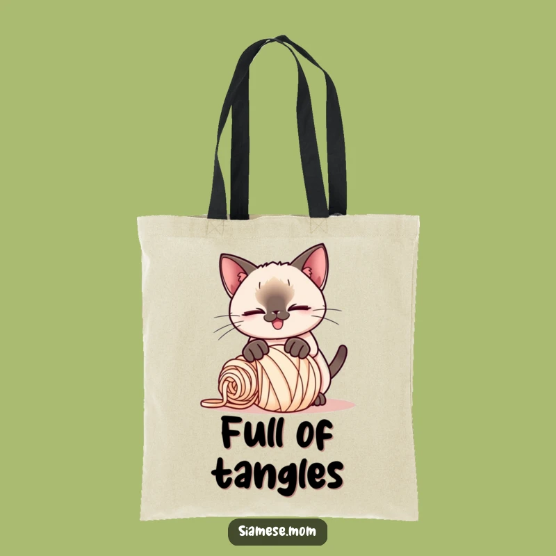 Funny Kawaii Siamese Cat Tote Bag: Carry Your Playfulness, Chic Funny Gift!