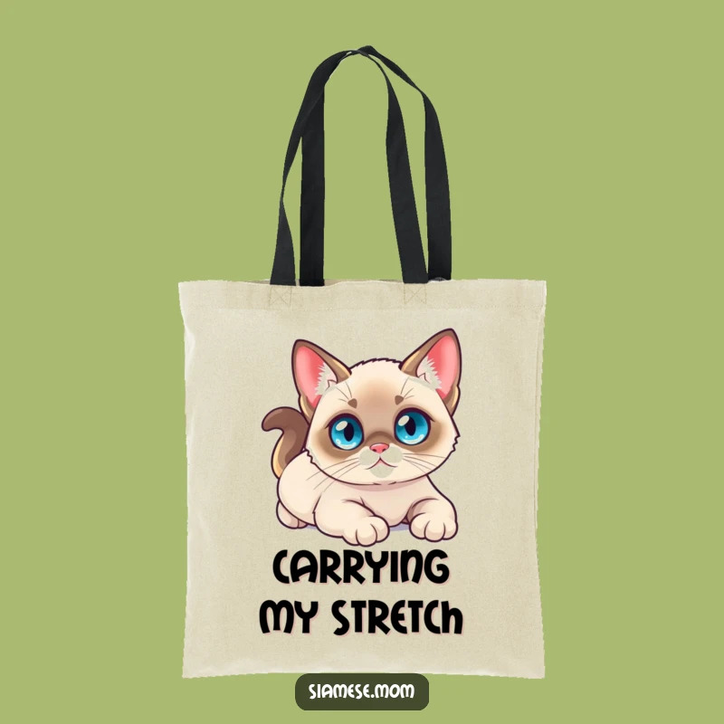Funny Kawaii Siamese Cat Tote Bag - Chic & Relaxed for Everyday