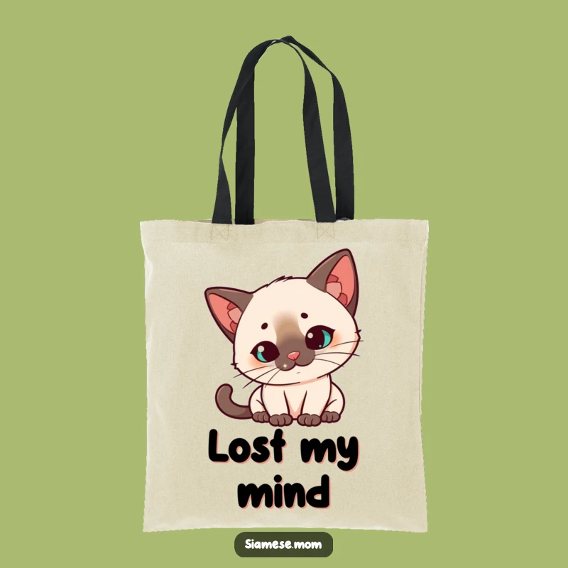 Funny Kawaii Siamese Cat Tote Bag: Carry Your Curiosity, Chic Funny Gift!